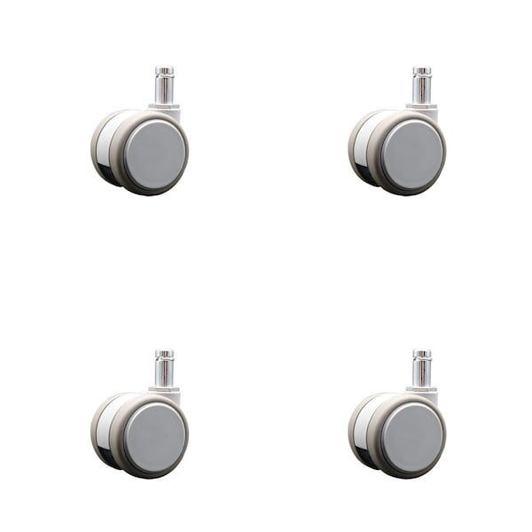 Service Caster 2 Inch MRI Safe Casters, 7/16 Grip Ring Stem, Set of 4, 4PK SCC-GR02S50-TPR-GRY-71678-MRI-4 - main